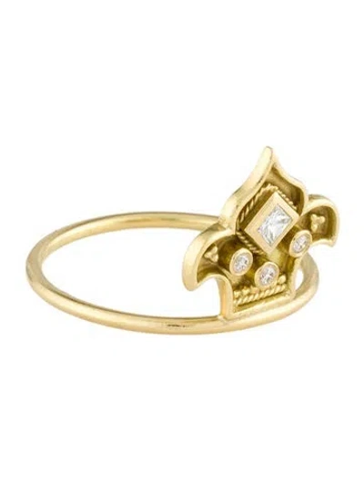 Pre-owned Amrapali 18k Diamond Heritage Fleur Cocktail Ring In Multi
