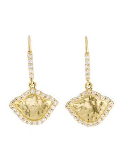 Pre-owned Amrapali 18k Diamond Nalika Lotus Earring In Multi
