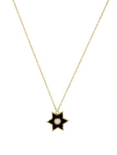 Pre-owned Amrapali 18k Diamond Star Pendant Necklace, 18" In Multi
