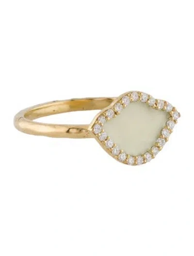 Pre-owned Amrapali 18k Enamel & Diamond Cocktail Ring In Multi