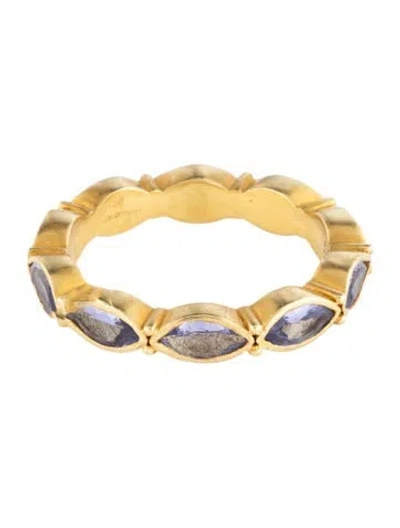 Pre-owned Amrapali 18k Tanzanite Eternity Band Ring In Multicolor