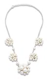 Amrapali 18k White Gold Lily Necklace With Pearls And Diamonds
