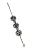Amrapali 18k White Gold With Black Rhodium Midnight Lily Bracelet With Pearls And Diamonds