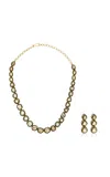 Amrapali 18k Yellow Gold Diamond Necklace And Earring Set