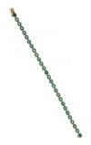 Amrapali Mini Rajasthan 18k Yellow Gold Emerald Bracelet In Green