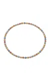 Amrapali Mini Rajasthan 18k Yellow Gold Sapphire Necklace In Multi