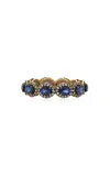 Amrapali Mini Rajasthan 18k Yellow Gold Sapphire Ring In Blue