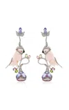 Amrapali Morni 14k Yellow Gold And Silver Multi-stone Earrings
