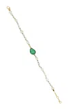 Amrapali Muna 18k Yellow Gold Multi-stone Bracelet In Green