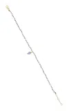 Amrapali Muna 18k Yellow Gold Pearl; Sapphire Anklet In Blue