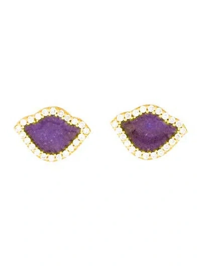 Pre-owned Amrapali Nalika Lotus Stud Earrings In Multi