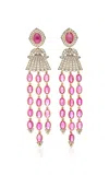 Amrapali Women's One Of A Kind 14k Gold; Ruby And Diamond Earrings In Red
