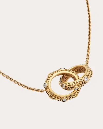 Amrapali Women's Diamond & 18k Gold Jali Linked Pendant Necklace