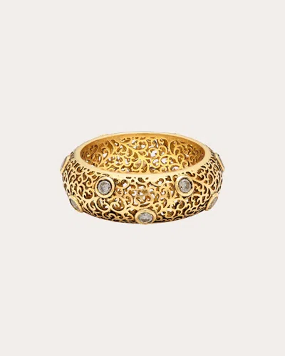Amrapali Women's Jali 18k Gold Diamond Band Ring