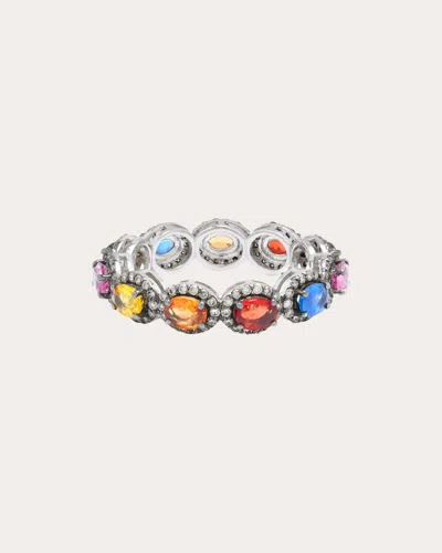 Amrapali Women's Mini Rajasthan 18k Gold Multi-sapphire And Diamond Ring In Multicolor