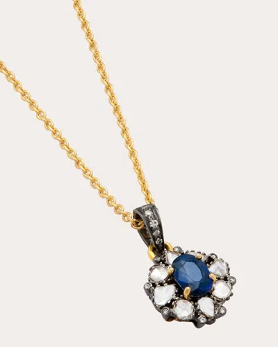 Amrapali Women's Diamond & Sapphire 18k Gold Ramadan Pendant Necklace In Gold/blue Sapphire