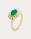 Amrapali Navratna 18k Yellow Gold Emerald Ring In Gold/emerald