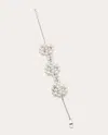 Amrapali 18k White Gold Lily Bracelet With Pearls And Diamonds In White