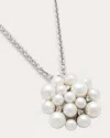 Amrapali Women's Lily Large 18k Gold Pearl And Diamond Pendant Necklace In White