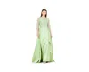 Amri Beaded Bodice Column Gown With Cascading Train