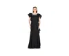 Amri Women's Cascading Sleeves Gown With Embellished Neckline