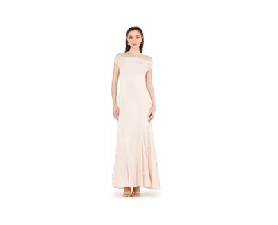 Amri Women's Off-the-shoulder Cowl Neckline Dress With Floral Embellishment