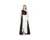Amri Women's One Shoulder Dress With Cascading Ruffle Flower Detail
