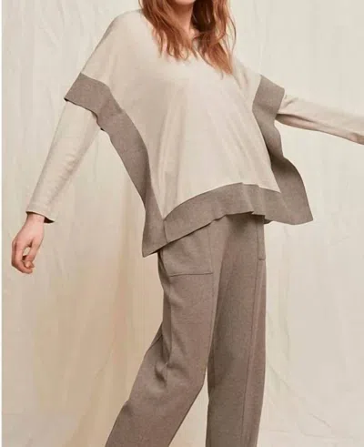 Ams Pure Kiev Sweater In Tan/brown In Beige