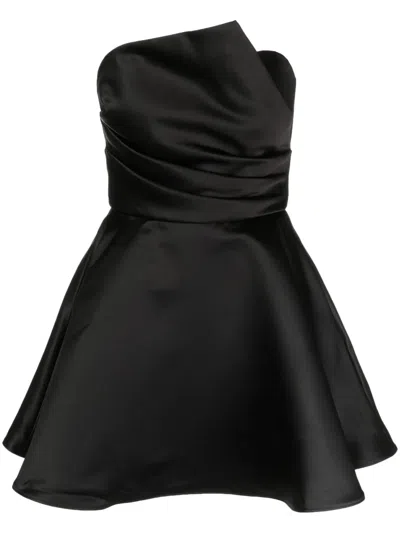 Amsale Asymmetrisch Drapiertes Minikleid In Schwarz