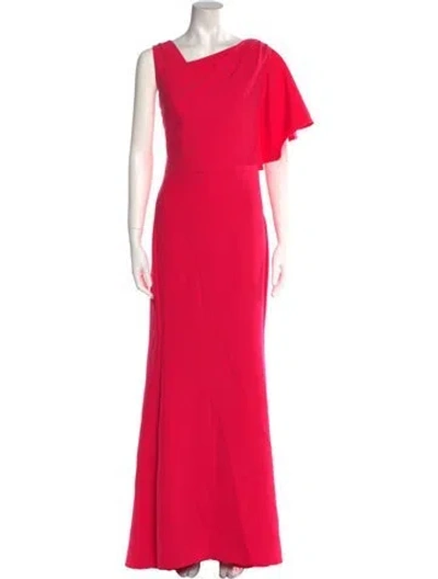 Pre-owned Amsale Asymmetrical Long Dress In Pink