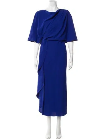 Pre-owned Amsale Asymmetrical Long Dress W/ Tags In Blue