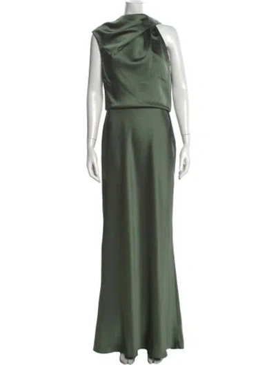 Pre-owned Amsale Asymmetrical Long Dress W/ Tags In Green