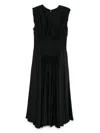 Amsale Back-crepe Corset Dress In Black