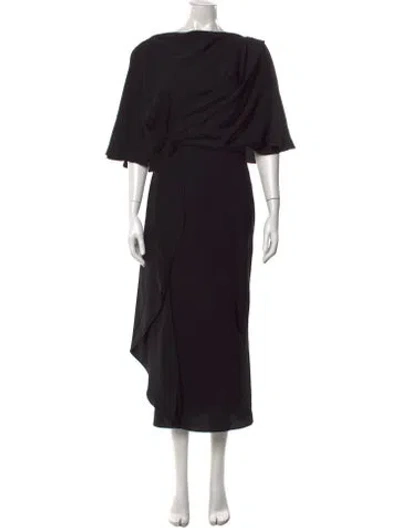 Pre-owned Amsale Bateau Neckline Long Dress In Multi