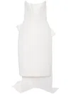Amsale Bow-embellished High-low Dress In White