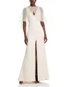 Amsale Cape Dress In Champagne