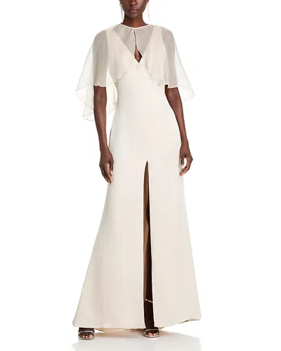 Amsale Cape Dress In Champagne
