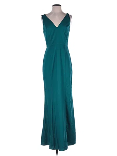 Pre-owned Amsale Cocktail Dress In Teal