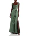 Amsale Corset Gown In Olive