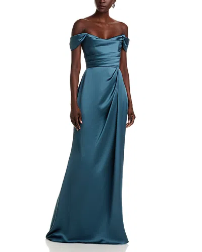 Amsale Corset Gown In Blue