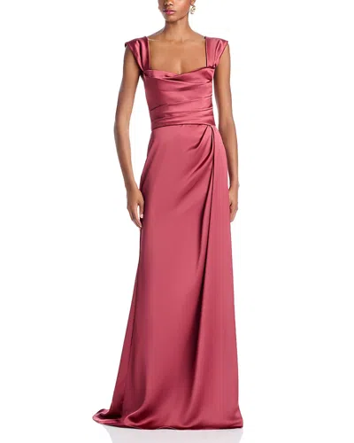 Amsale Corset Gown In Red