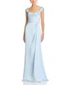 Amsale Corset Gown In Blue