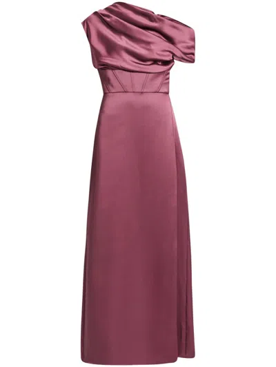 Amsale Corset-style Gown In Pink