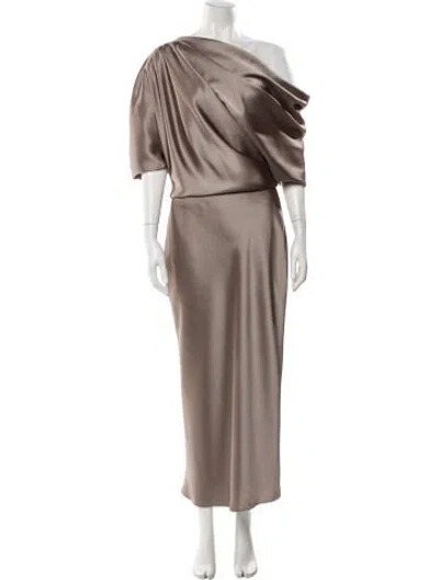 Pre-owned Amsale Cowl Neck Long Dress W/ Tags In Neutral