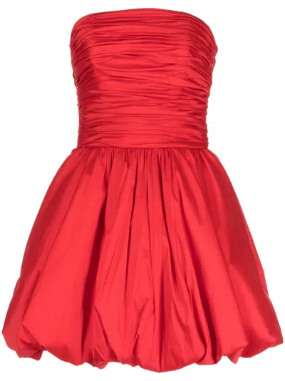 Amsale Kleid Mit Geraffter Taille In Red
