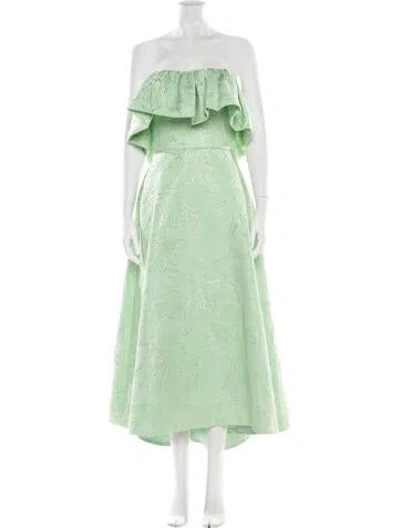 Pre-owned Amsale Floral Print Long Dress