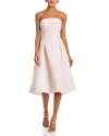 Amsale Foldover Strapless Midi Dress In Ballet