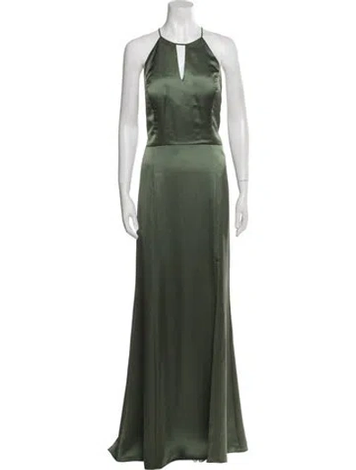 Pre-owned Amsale Halterneck Long Dress