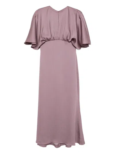 Amsale Hammered Satin Dress In Pink
