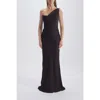 Amsale Hammered Satin Gown In Pattern